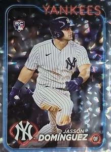 2024 Topps #60 Jasson Domínguez Rookie RC Silver Crackle Foilboard - Picture 1 of 1