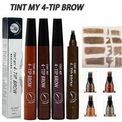 1‑Pack Waterproof Microblading Eyebrow Pen – Fork Tip Tattoo Long‑Lasting Pencil - Image 1 of 4