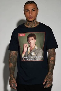 Scarface Tony Montana "I Always Tell The Truth" Men's Graphic Tee Black Large - Picture 1 of 2