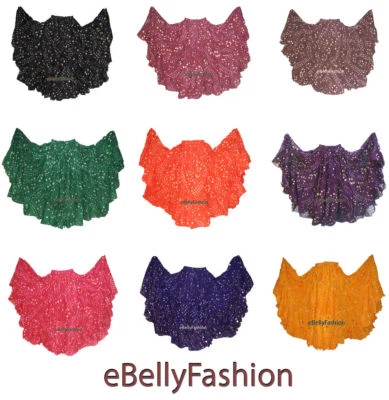 HANDMADE (CUSTOM MADE BY US) Cotton Tribal 25 Yard 4 Tier Gypsy Skirt Belly Dance Jupe Tie & Dye Polka Dot