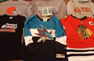 Lot Of Sports 6 Jersey/shirt Sharks, Indian, Notre Dame, Cleveland Brown Florida - Picture 1 of 19