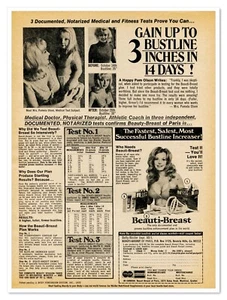 Print Ad Betty Weider Beauti-Breast of Paris 1973 Newsprint Advertisement - Picture 1 of 4