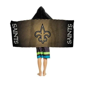 NFL New Orleans Saints Hooded Towel Wrap 22" x 51" - Picture 1 of 1