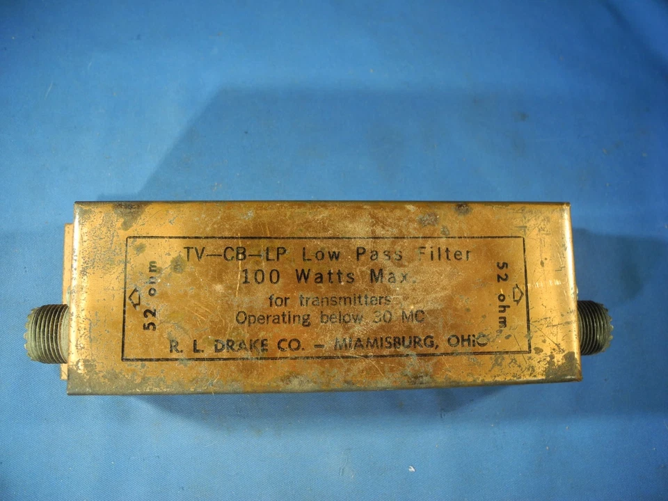 R.L. DRAKE TV-CB-LP LOW PASS FILTER Below 30 MHZ 100 WATTS (TESTED!) - Image 1 of 4