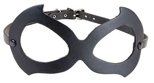 Cat Women Leather Eye Mask Venetian Masquerade Costume Halloween Buckle Back - Picture 1 of 1