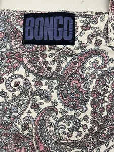 VINTAGE BONGO FLORAL PAISLEY CANVAS TOTE BAG BOOKS SCHOOL WORK TRAVAL - Picture 1 of 9