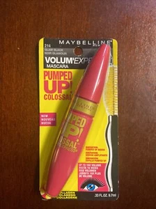 Maybelline Volume Express Pumped Up Mascara 214 Glam Black WATERPROOF - Picture 1 of 2