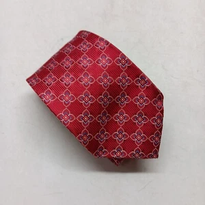 HART SCHAFFNER MARX Tie Red w/ Pattern Necktie 100% Silk 58" x 3.5" - Picture 1 of 5