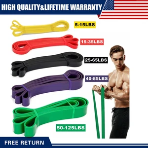 Heavy Duty Resistance Bands Pull Up Set Assisted Power Lifting Fitness Home Gym - Picture 1 of 18