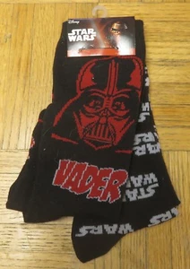 Star Wars Socks - 2 pr. Darth Vader & Star Wars Logo - Size 6-12 New in package - Picture 1 of 2