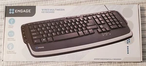 Engage Ergonomic Desiged Wired Keyboard - Black with gray trim - Picture 1 of 7