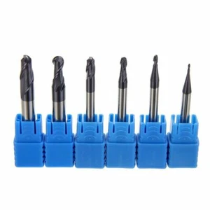 6Pcs 2 Flutes Ball Nose End Mill Milling Cutter CNC Router Bits Set R0.5-R3.0 C# - Picture 1 of 7
