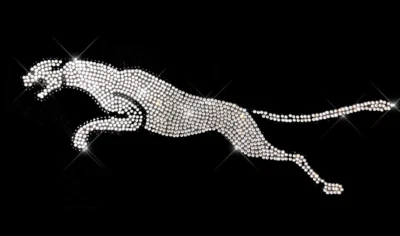 Дизайн со стразами «ПАНТЕРА-2 шт.» утюг на передачу горячий ремонт блестящий  - Изображение 1 из 3