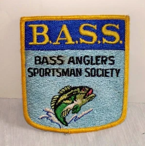 Bass Fishing Anglers Sportsman Society Patch Vintage Cheap Shipping - Picture 1 of 3
