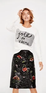 NWT Women's Anthropologie Maeve, Garden Glitz Sequin Embroidered Skirt, 0 - Picture 1 of 4