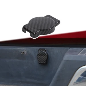 Carbon Fiber Exterior Spare Wheel Lock Cover Decor Trim For Ford F150 2011-2024 - Picture 1 of 9
