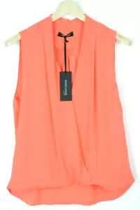 GUESS BY MARCIANO Blouse Women's EU 48 Sleeveless V-Neck Coral Colour - Picture 1 of 6