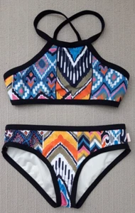 SEAFOLLY Girls Multicolored Print Bikini Set Age 10 Years - Picture 1 of 16