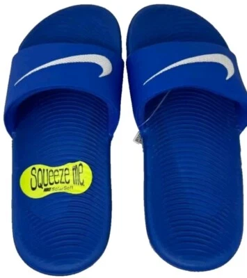 NUEVO CON ETIQUETAS Nike Kawa Sandalias Deslizantes Zapatos Azul 819352-400 Juvenil Talla 2Y Foto 1 de 4