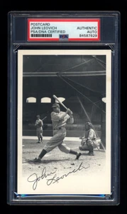 JOHN LEOVICH SIGNED GEORGE BRACE POSTCARD PHOTO AUTO PSA/DNA PLAYED IN 1 GAME - Picture 1 of 2