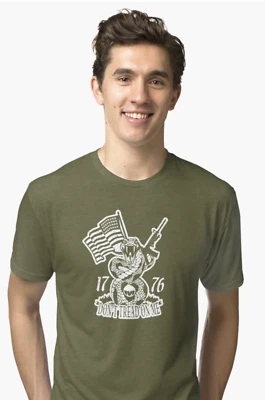 Camiseta Don't TREAD on me Rock N' Roll Patriotic Spirit Tri-mezcla Foto 1 de 4