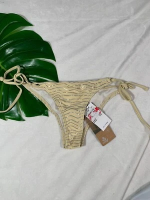 Parte inferior de bikini con estampado metálico Reef bronceado/plateado [talla XS] #491 NUEVA CON ETIQUETAS  Foto 1 de 4
