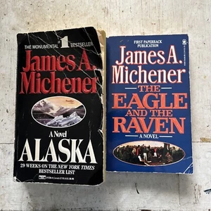 Alaska and The Eagle And The Raven, Novels by James Michener, Paperbacks - Picture 1 of 9