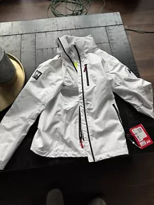 NWT Helly Hansen White Woman’s Crew Hooded Jacket Disney Parks Epcot Norway Xl - Picture 1 of 8