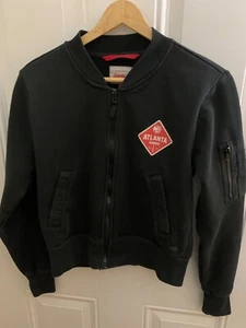 Sportiqe Kids Atlanta Hawks Black Jacket Ice Bomber Full Zip NBA Size Small - Picture 1 of 11