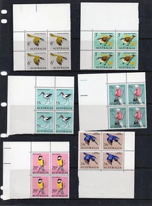 AUSTRALIA DECIMAL 1966 BIRDS SET BLOCKS VERY FINE MNH..,, - Picture 1 of 4