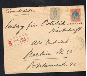 Nederland 1923 Aangetekende Env, met 71 en 81 gebr.Swalmen > Berlin (Dld) - Imagen 1 de 2