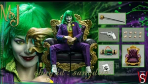 SWTOYS 1/6 FS047 Ms.J Green Hair Joker Female Action Figure GK In Stoc - Picture 1 of 1