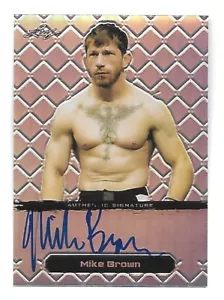 MIKE BROWN 2011 Foglia MMA Metallo UFC Autentica Firma Rifrattore Auto /50 - Foto 1 di 2