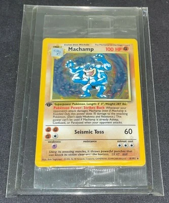 Pokemon Card - Sealed 1999-2000 1st Edition Machamp - Base Set - 8/102 - Image 1 of 2