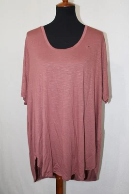 NWT Maurice's 24/7 Sz 2X Purplish Brown Short Sleeve Tee Slub Knit - Image 1 of 4