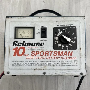 Cargador de batería de ciclo profundo Schauer Sportsman 6/12 voltios 10 amperios modelo CT7612 EE. UU. - Imagen 1 de 13