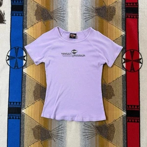 Vintage Women’s Harley Davidson Fitted T-Shirt Size Large Biker Motorcycle - Picture 1 of 7