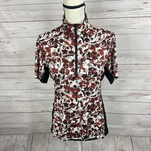 Camisa de montar Kerrits para mujer Ice Fil 1/4 cremallera talla pequeña floral manga corta - Imagen 1 de 9
