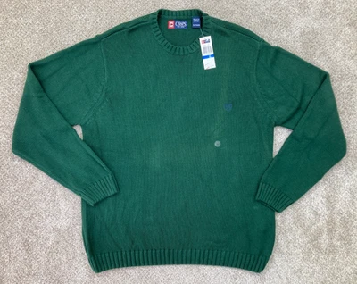 Suéter Chaps Para Hombres Extra Grande Verde Pesado Tejido con Cable Pullover - Nuevo Precio de venta sugerido por el fabricante 59,50 USD Foto 1 de 4