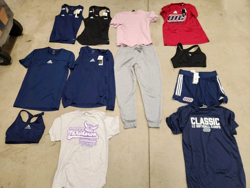 Adidas women 12 Item LOT Shirts, Shorts Size Medium. 5 New With Tags - Image 1 of 4