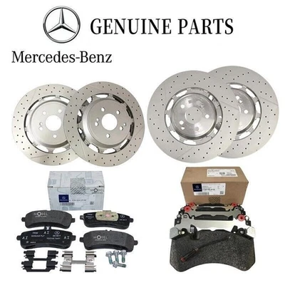 2014-2020 Mercedes-Benz S63 AMG Front & Rear Brake Pads & Rotors Kit - Genuine - Image 1 of 4