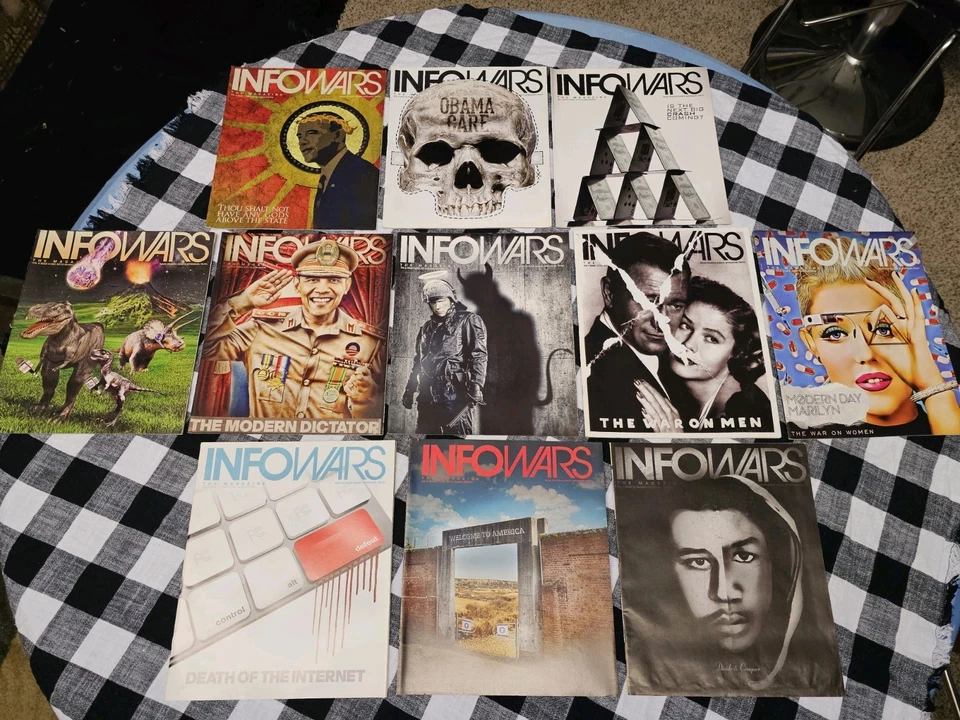 Infowars Magazine Complete Vol 2 #1 2 3 4 5 6 7 8  10 11 and 12 Lot of  11 - Imagem 1 de 1