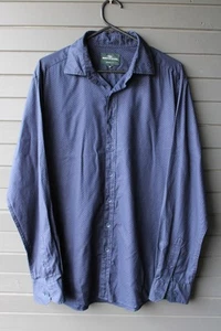 Rodd & Gunn Mens Medium Long Sleeve Button Up Shirt Navy Grey Micro Dot Size M - Picture 1 of 3