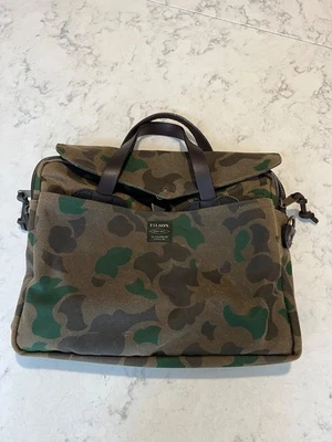 Maletín Original Filson Encerado Sarga Resistente | Camuflaje Arbusto Oscuro | Edición Limitada Foto 1 de 4