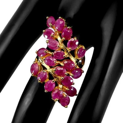 925 Sterling Silver Ring Oval Ruby 5x4mm Natural Gemstone Jewelry Size 6.5 - Image 1 of 4