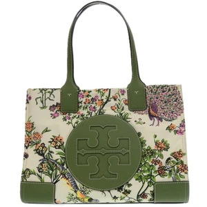 AUTHENTIC Tory Burch 82268 Ella Print Mini ToteTote Bag WINTER SAGE Leather - Picture 1 of 9