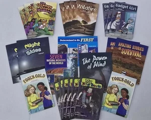 Lot of 25 Rigby PM Plus Level S Reader Books Grades 3-5 School Teacher Classroom - Foto 1 di 15