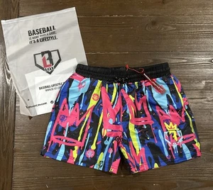 Baseball Lifestyle 101 Graffiti Crown Swim Trunks Youth Large NWT - Picture 1 of 7