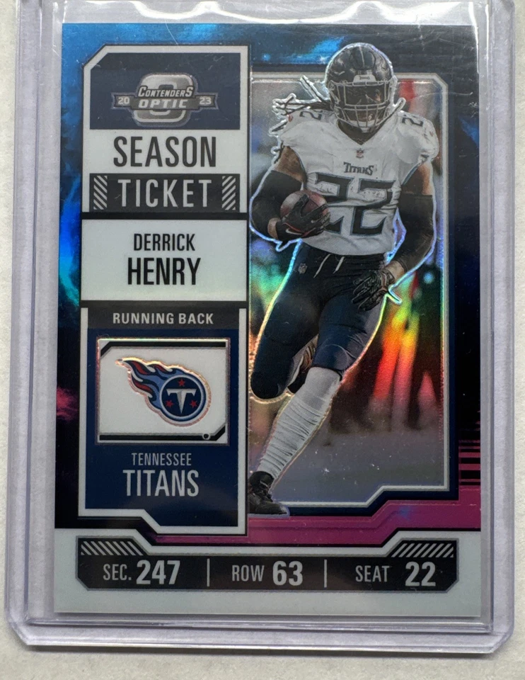 Boleto de temporada 2023 Panini Optic Derrick Henry Nebula 1/2 Foto 1 de 2