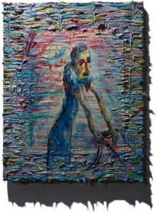 OIL PAINTING█UNIQUE EXPRESSIONISt ART█SIGNED ORIGINAL █PORTRAIT WOMAN FEMALE POP - Picture 1 of 20